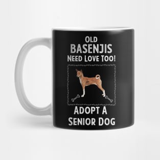 Senior Dog Adoption T-Shirt for Basenji Dog Lovers Mug